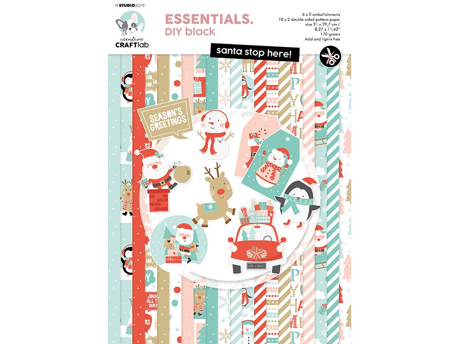 Studio Light CCL Essentials DIY Block Santa stop here 35 Global