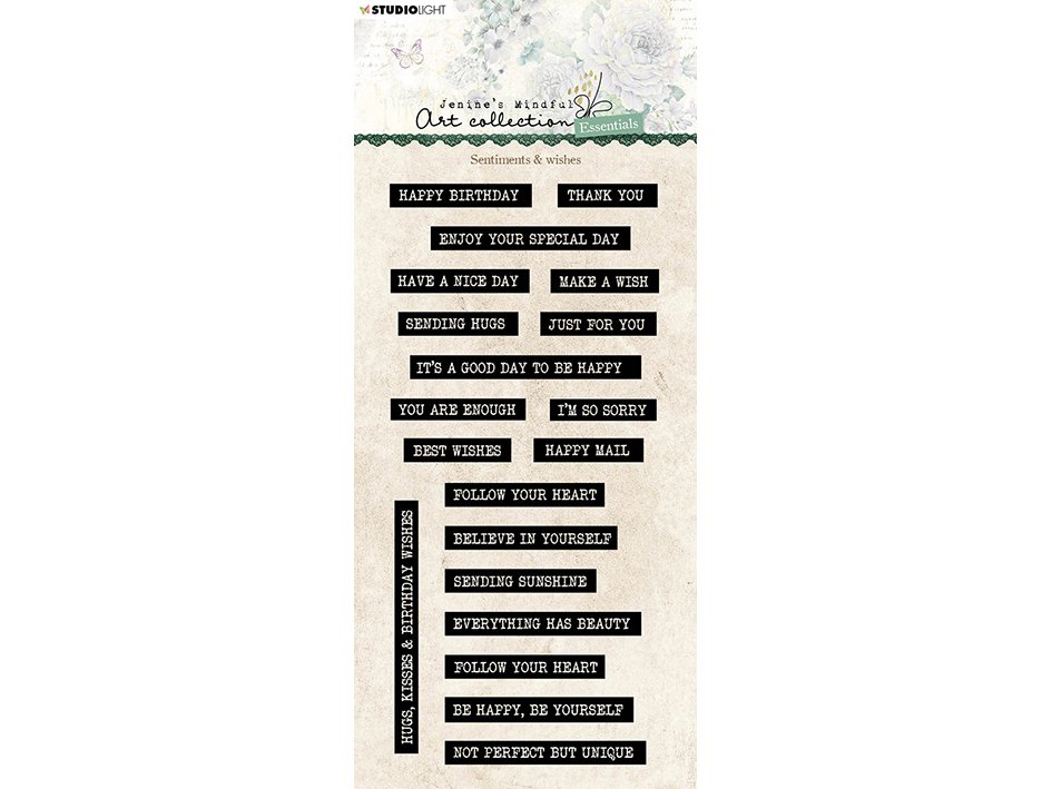 Studio Light JMA Essentials Stamp – Sentiments & Wishes 340 – Global ...