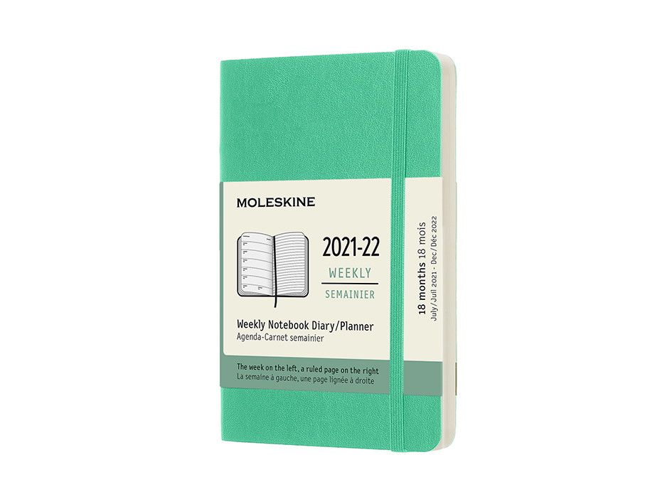 Moleskine Wkly Ntbk Planner 18m 202122 Soft P Ice Green Global