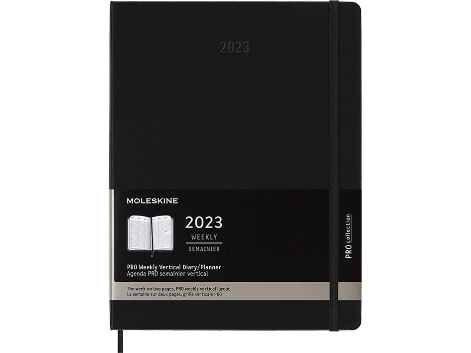 Moleskine Planner 12m 2023 Hard XL PRO Uke Ver Black Global Hobby